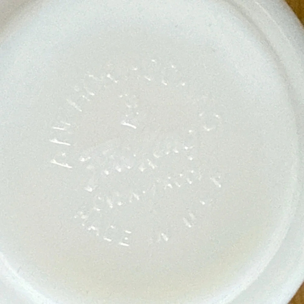 Fire-King Anchor Hocking Milk Glass Custard Cups  Handled French Casserole Bowls